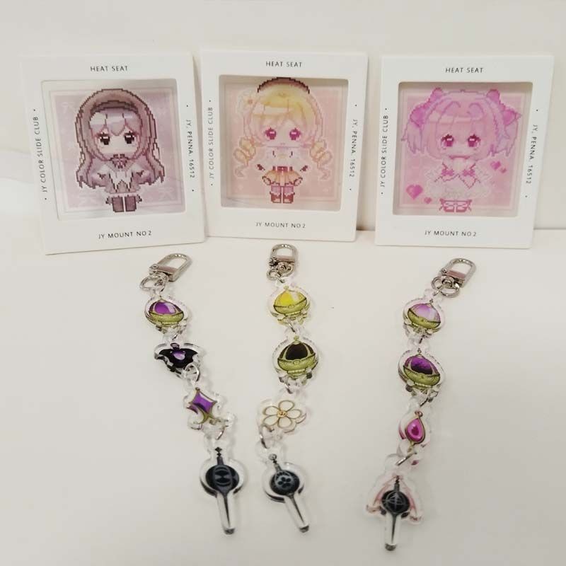 Akemi Homura อะนิเมะพวงกุญแจผู้หญิง Puella Magi Madoka Magica อะคริลิค ...