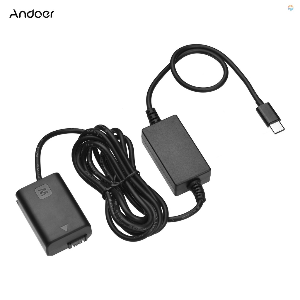 fsth-andoer-dc-coupler-dummy-battery-and-usb-c-type-c-ac-converter-power-adapter-cable-for-np-fw50-battery-replacement-for-alpha-a6500-a6400-a6300-a7-a7ii-a7rii-a7sii-a7s-a7