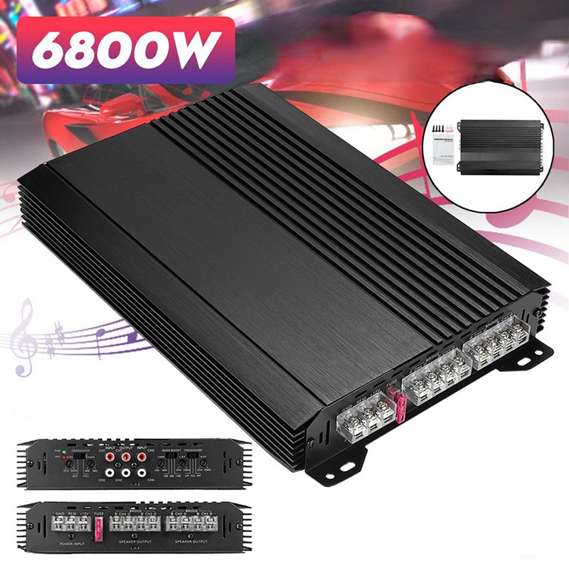 เครื่องขยายเสียงรถยนต์-อลูมิเนียมอัลลอยด์-12v-6800w-4-ช่อง