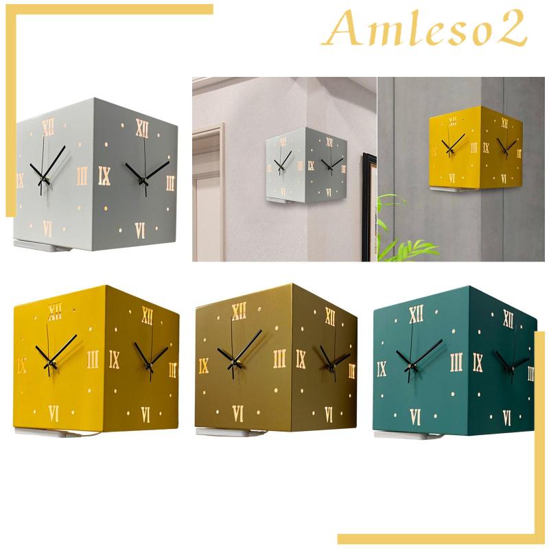 amleso2-นาฬิกาแขวนผนังมุม-อ่านง่าย-สําหรับห้อง-ลานบ้าน