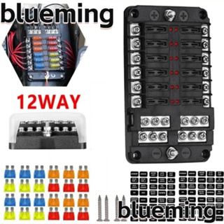 Blueming2 กล่องฟิวส์ บล็อก และตัวบ่งชี้เตือน 12 ทาง อุปกรณ์เสริม สําหรับเรือ รถยนต์