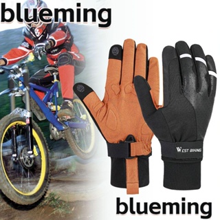 Blueming2 ถุงมือขี่รถจักรยานยนต์ ฤดูใบไม้ร่วง และฤดูหนาว ขี่จักรยาน ขยาย จักรยานเสือภูเขา หน้าจอสัมผัสความร้อน ที่ทนต่อการสึกหรอ