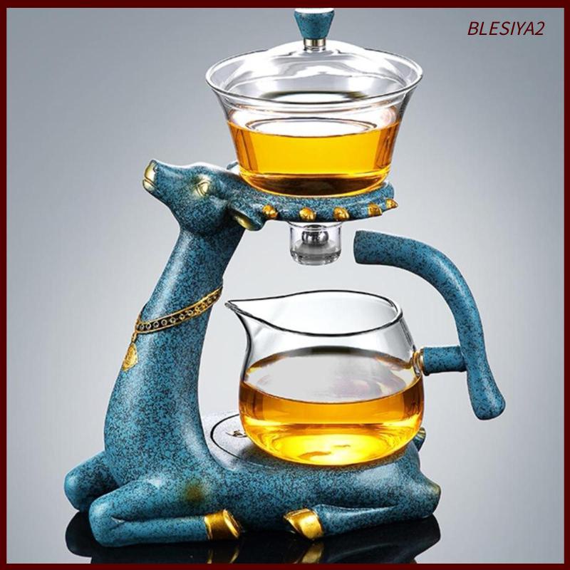 blesiya2-ที่กรองกาน้ําชา-แบบแก้ว-พร้อมฐานรอง-สีฟ้าใส-สําหรับตกแต่ง
