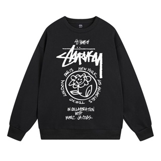 Stussy -Classic parade เสื้อกันหนาว คอกลม พิมพ์ลาย ใส่สบาย แฟชั่น สําหรับผู้ชาย และผู้หญิง