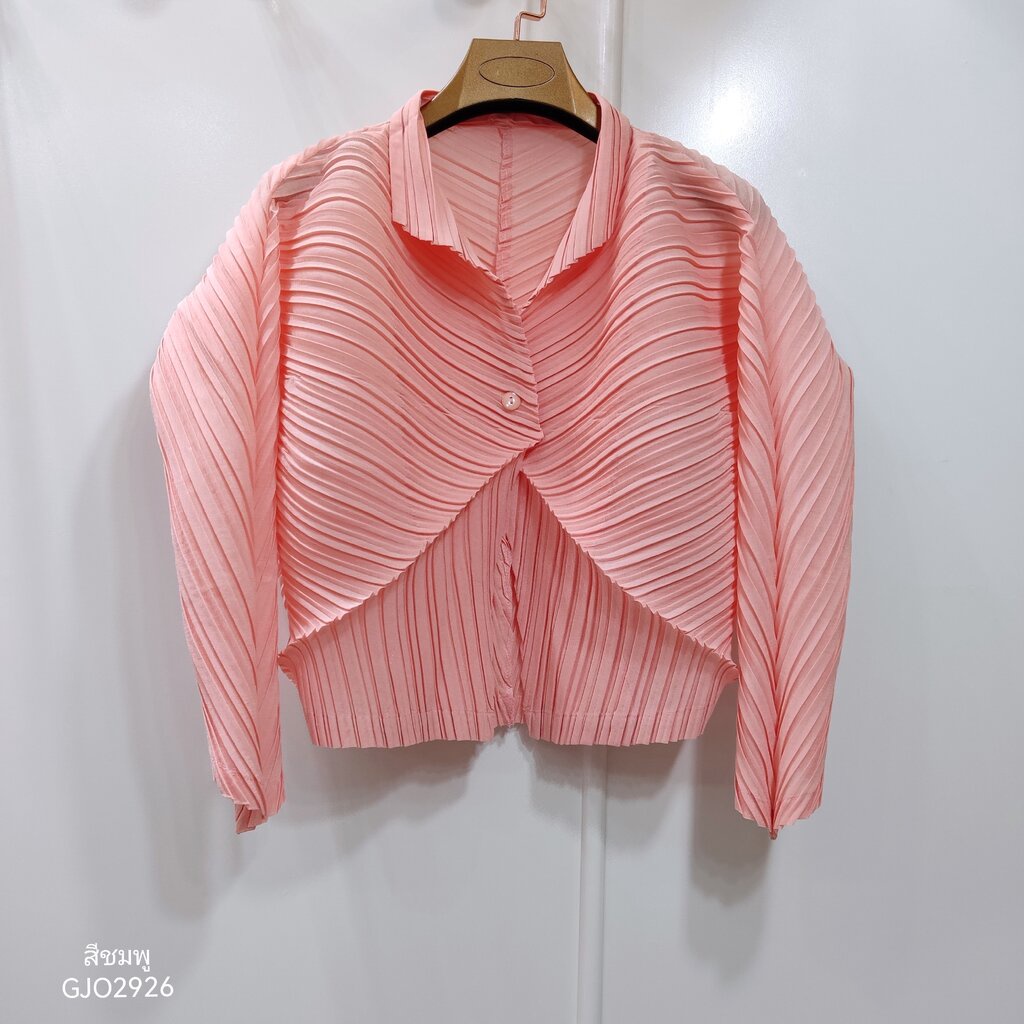 2MUAY รุ่น GJO2926 เสื้อคลุมพลีทคุณภาพ COLLAR TRIANGLE PLEAT CARDIGAN 7 ...