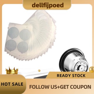 【dellfijpoed】แคปซูลกาแฟ Nespresso 3 แพ็ค พร้อมฝาปิดฟอยล์ 100 ชิ้น สเตนเลส เติมได้ สําหรับเครื่องชงกาแฟ Nespresso