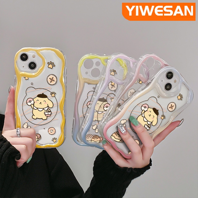 สําหรับ-samsung-galaxy-a11-m11-a10-เคสการ์ตูนปอมปอม-purin-ขอบคลื่น-เคสโทรศัพท์ใส-ใหม่-เนื้อครีม-กันกระแทก-เคสซิลิโคน