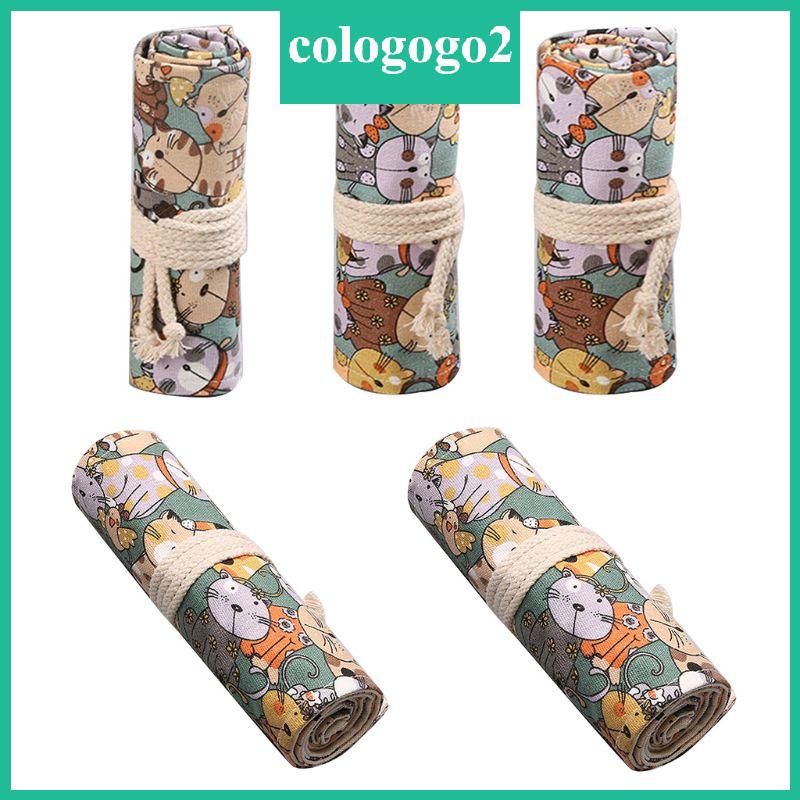 cologogo2-กระเป๋าดินสอ-ผ้าแคนวาส-ลายการ์ตูนแมว-12-24-36-48-72-ช่อง-สําหรับใส่เครื่องสําอาง