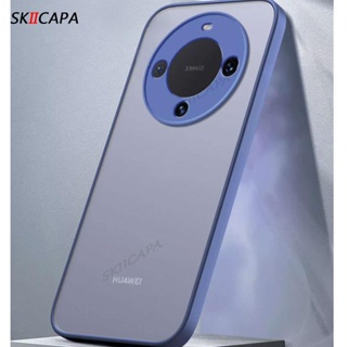 เคสโทรศัพท์มือถือซิลิโคน PC แข็ง โปร่งแสง ผิวด้าน ป้องกันเลนส์กล้อง กันกระแทก สําหรับ Huawei Mate 60 Pro 60pro Mate 60pro