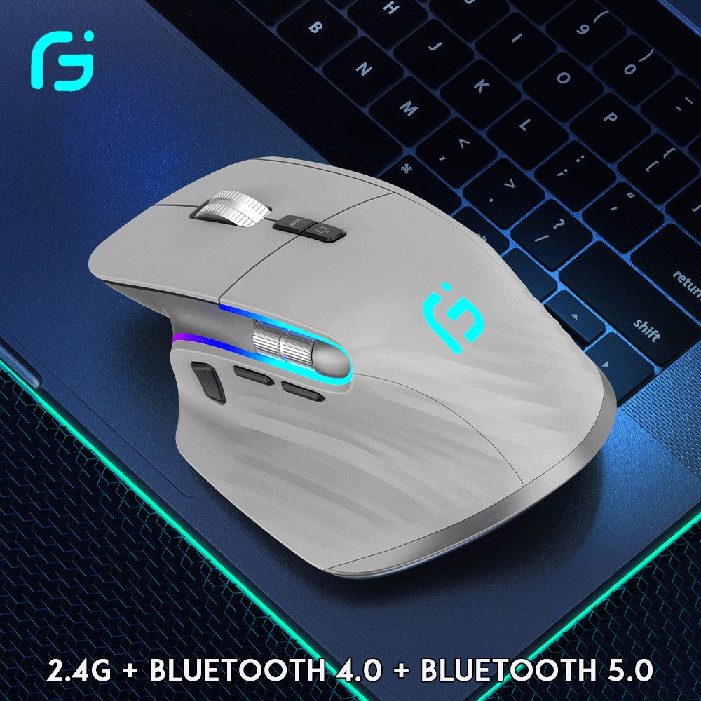 Type C M10 Ergonomic Bluetooth Wireless Gaming Mouse for Laptop Silence ...