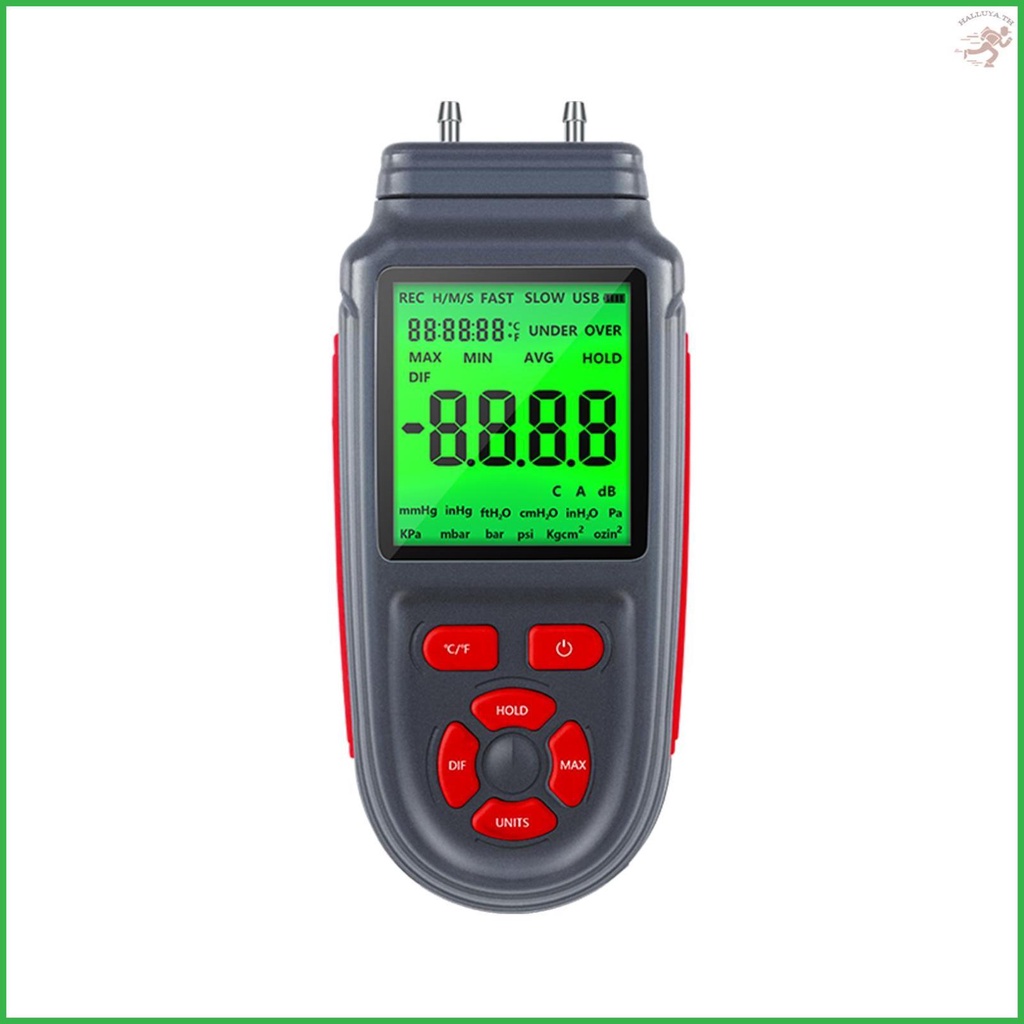 Dual Port Digital Manometer - Accurate Pressure and Temperature ...