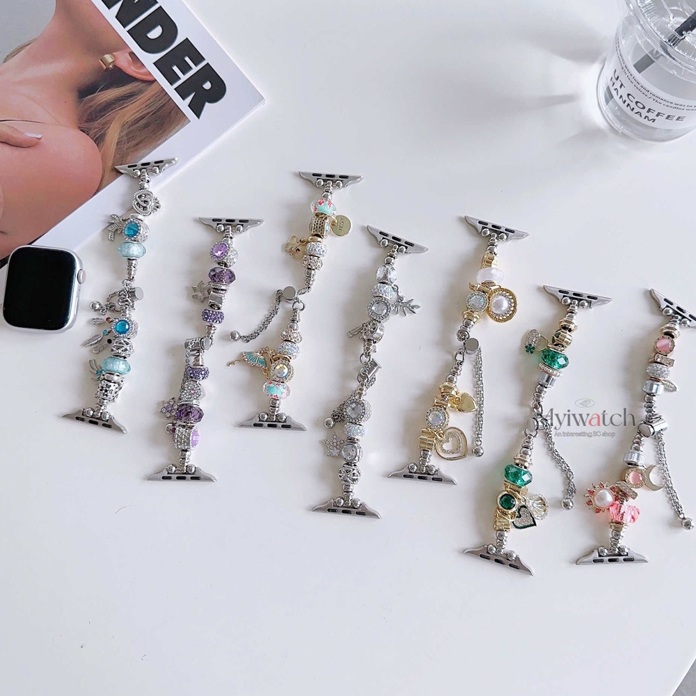 ออกแบบใหม่โซ่โลหะสําหรับ iwatch serise 10 9 S8 ultra 7 6 5 4 SE 3 2 1 ...