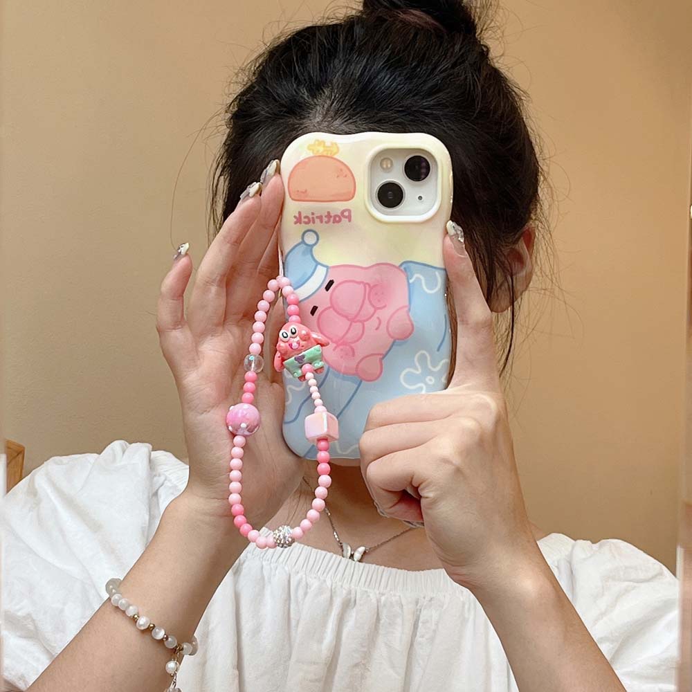 เคสโทรศัพท์มือถือแบบนิ่ม-กันกระแทก-ลายสพันจ์บ็อบน่ารัก-พร้อมสายโซ่คล้อง-หรูหรา-สําหรับ-iphone-11-14promax-13promax-12promax-14-14pro