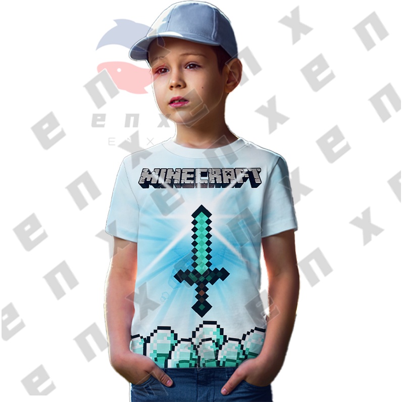 minecraft-เสื้อยืดลําลอง-แขนสั้น-พิมพ์ลายการ์ตูนดาบเพชร-คริสต์มาส-3d-แฟชั่นใหม่-สําหรับผู้ชาย-และผู้หญิง