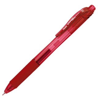 PENTEL ปากกาหมึกเจลหัวเข็ม แบบกด รุ่น Energel X 0.5 มม. สีแดง