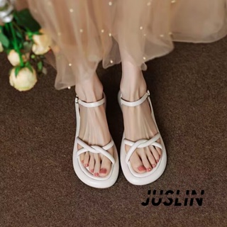JUSLIN   รองเท้าแตะผู้หญิง ส้นแบน ใส่สบาย สไตล์เกาหลี รองเท้าแฟชั่น 2023 ใหม่  Korean Style สไตล์เกาหลี Unique Comfortable B98G0QB 37Z230910