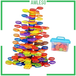 [Amleso] ของเล่นบล็อกตัวต่อ รูปต้นไม้ สมดุล สําหรับครอบครัว แม่ และเด็ก