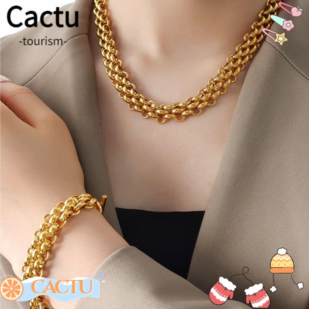 cactu-สร้อยข้อมือ-สร้อยคอ-ผู้หญิง-สุดเท่-การออกแบบหัวเข็มขัด-อินเทรนด์-เครื่องประดับ-โซ่หนา-ผู้หญิง-สร้อยคอ-สร้อยข้อมือ-ชุดของขวัญ