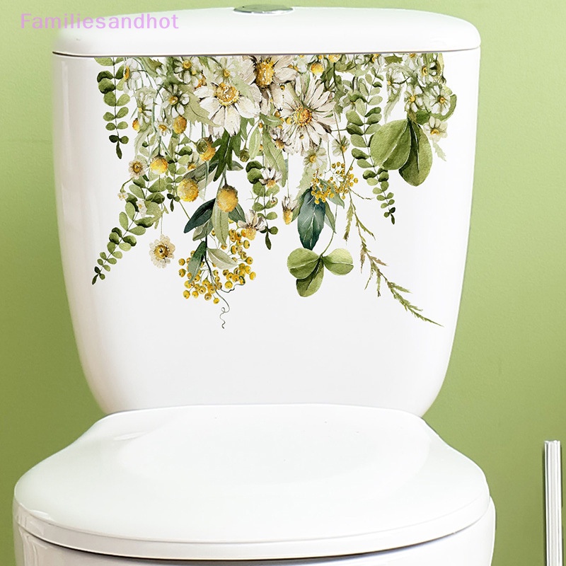familiesandhot-gt-สติกเกอร์ติดผนัง-ลายดอกไม้-พืชสีเขียว-ห้องน้ํา-ตกแต่งห้องน้ํา-ห้องนั่งเล่น-ตู้-ตกแต่งบ้าน-รูปลอก-สวยงาม-กาวในตัว-ภาพจิตรกรรมฝาผนังอย่างดี