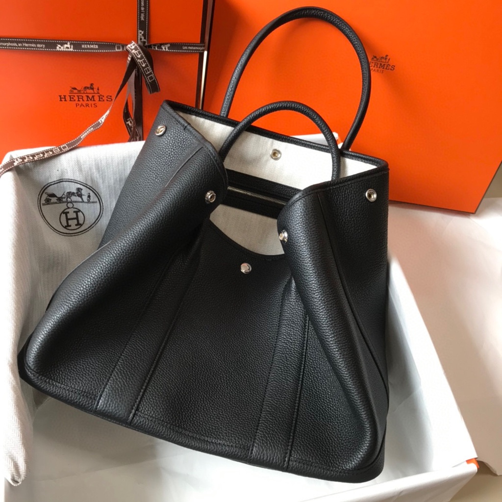 พรี-ราคา10500-hermes-garden-party-หนังแท้-กระเป๋าหิ้ว-36-26-17cm