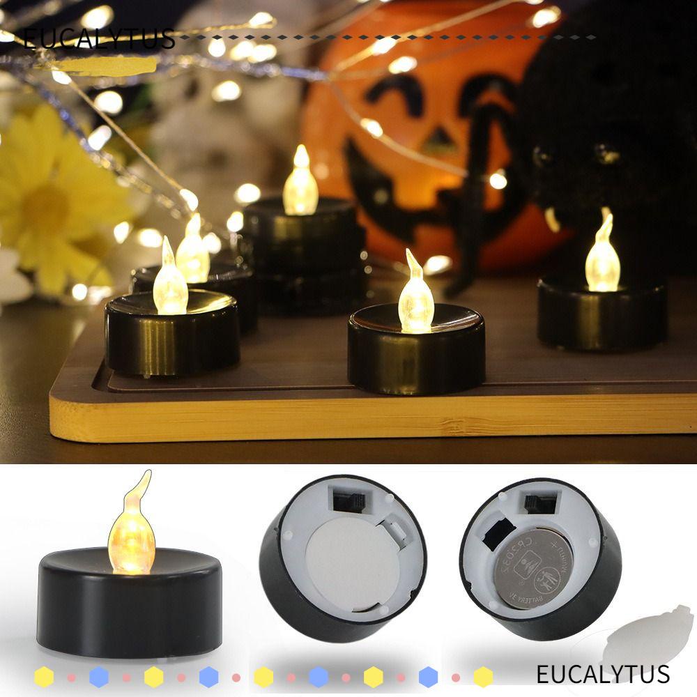 eutus-เทียนไฟฟ้า-led-พลาสติก-ไม่มีควัน-สีดํา-สําหรับตกแต่งบ้าน-12-ชิ้น