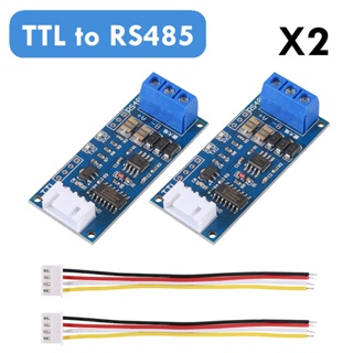 โมดูลอะแดปเตอร์แปลงพาวเวอร์ซัพพลาย TTL เป็น RS485 485 เป็น TTL 3.3V 5.0V และไฟแสดงสถานะ สําหรับ Arduino 2 ชิ้น