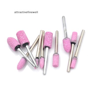 [attractivefinewell] ล้อเจียรหินโรตารี่ สีชมพู 10 ชิ้น