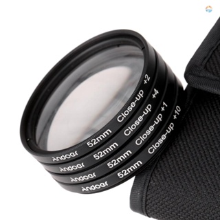 {Fsth} Andoer 52mm Macro Close-Up Filter Set +1 +2 +4 +10 with Pouch for  D7200 D5200 D3200 D3100 Canon  Pentax DSLRs