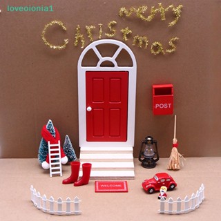 【loveoionia1】โมเดลประตูบ้านตุ๊กตาจิ๋ว เฟอร์นิเจอร์ DIY ของเล่น สําหรับตกแต่งบ้านตุ๊กตา【IA】