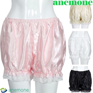 Anemone กางเกงขาสั้น ผ้าลูกไม้ ประดับโบว์น่ารัก สีแคนดี้ สําหรับเด็กผู้หญิง