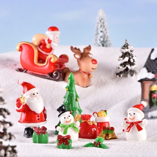 โมเดลซานต้าเรซิ่น ขนาดเล็ก สีสดใส สําหรับตกแต่งบ้าน คริสต์มาส