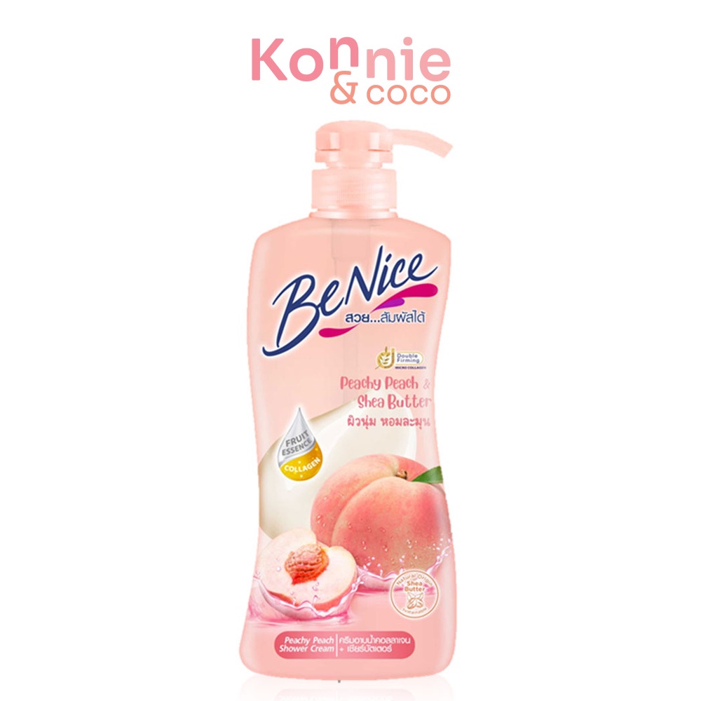 benice-shower-cream-peachy-peach-shea-butter-400ml-บีไนซ์-ครีมอาบน้ำ