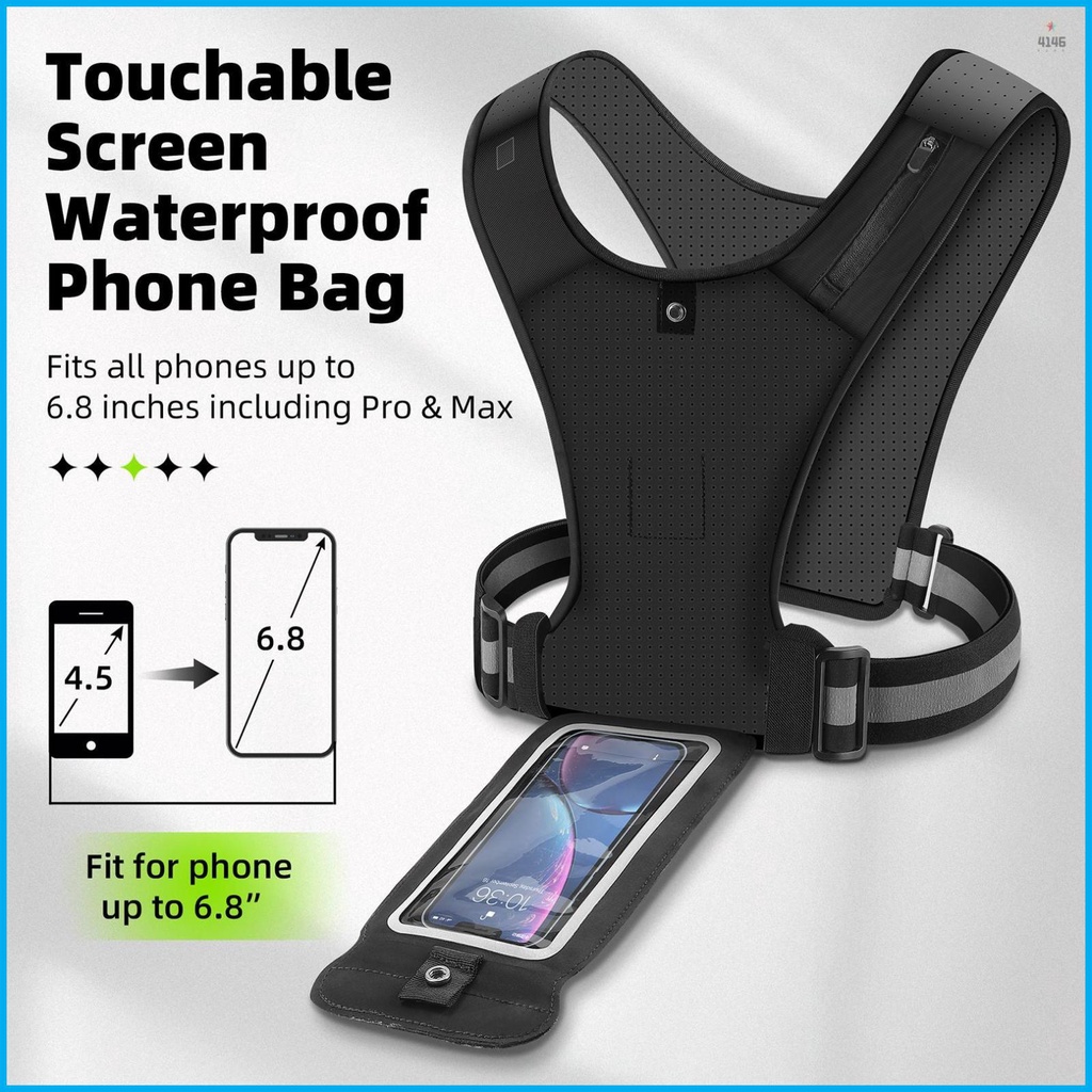 High Visibility Running Vest by WEST BIKING Reflective Safety Vest