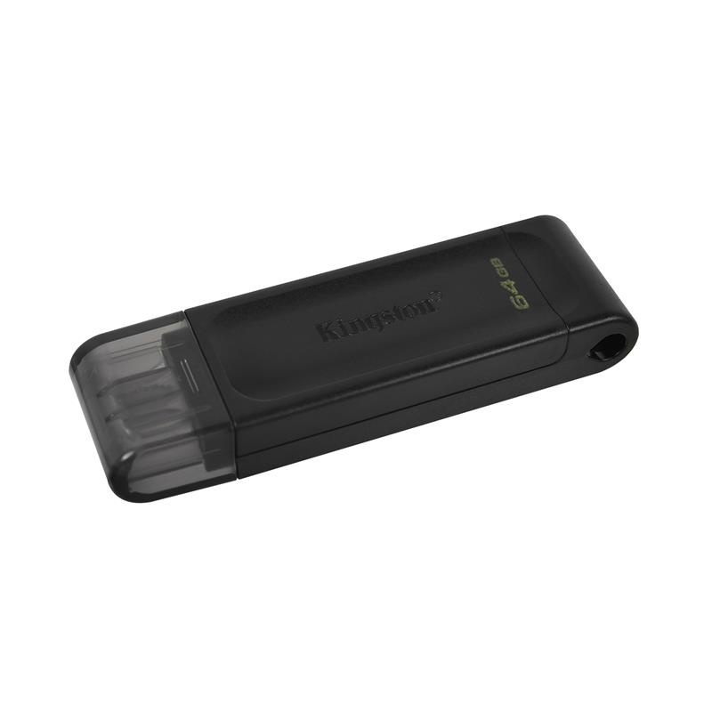 kingston-แฟลชไดร์ฟ-type-c-รุ่น-datatraveler-70-สีดำ-ความจุ-64gb