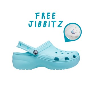 [พร้อมส่ง] Crocs Classic Platform Clog Women Pure Water 206750-4SS