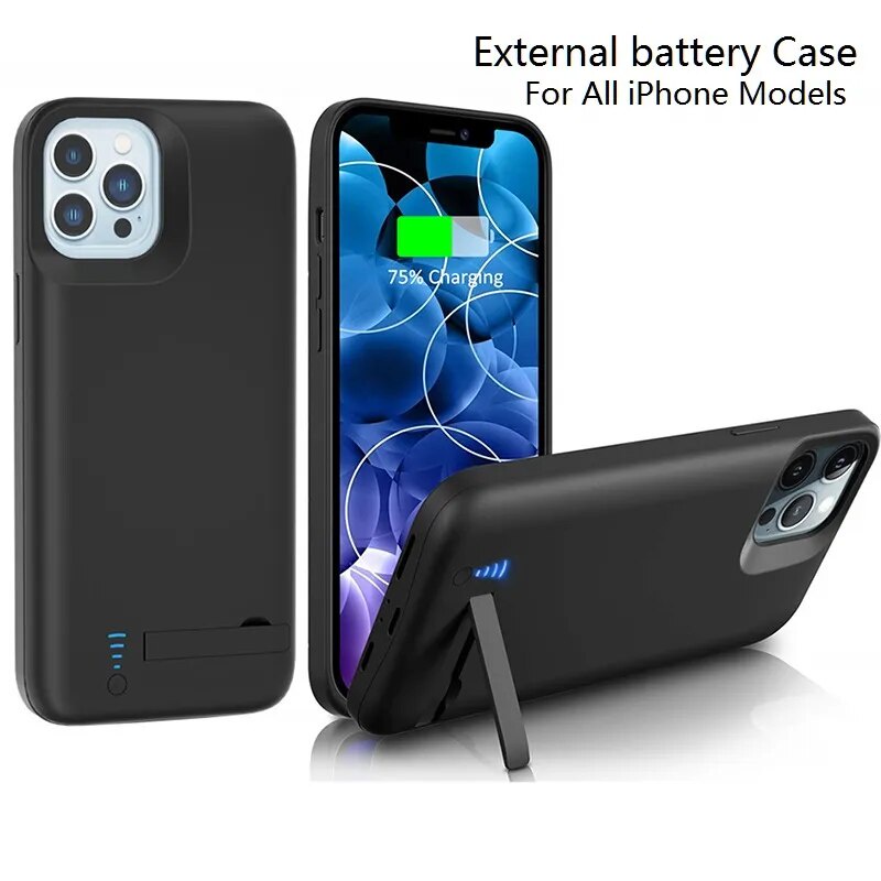 Smart Battery Charger Case For iPhone 13 12 11 Pro Max Mini 6 6s 7 8