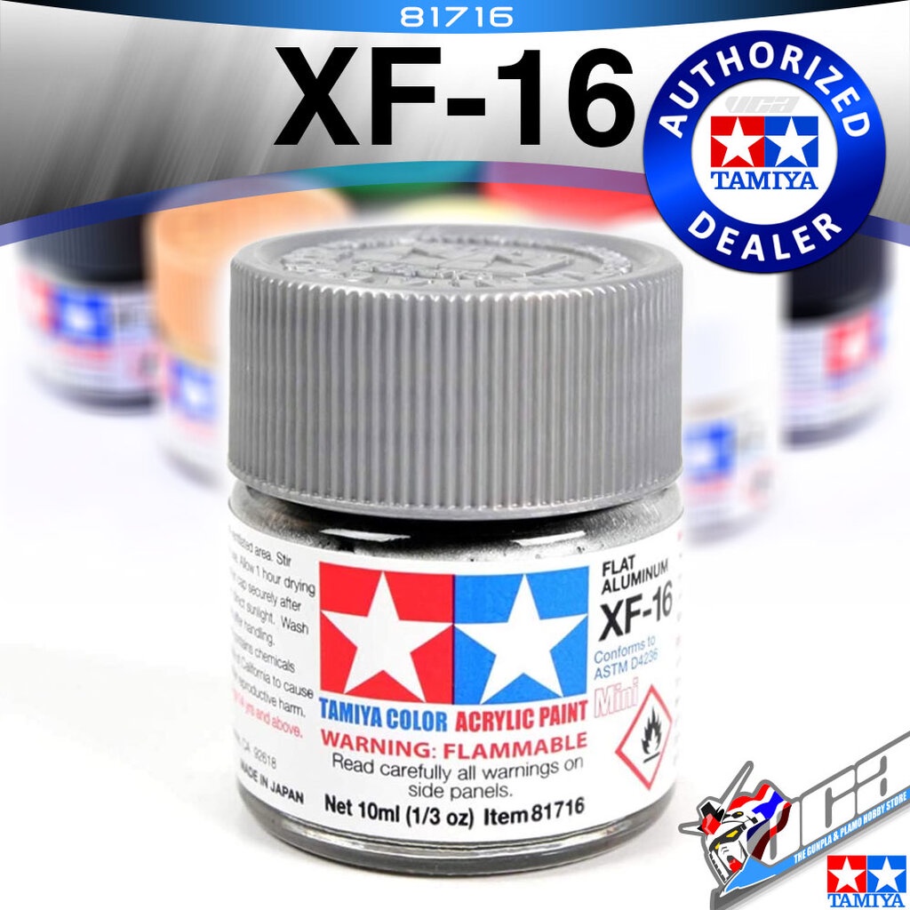 TAMIYA 81716 XF-16 XF16 FLAT ALUMINUM MATT MATTE อลูมิเนียมด้าน ACRYLIC ...