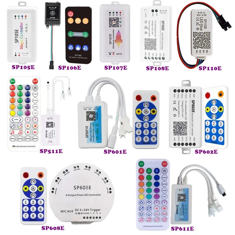 Magic สี Led Strip Controller SP105E SP106E SP107E SP108E SP110E SP511E ...