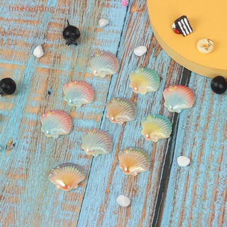 [Interesting] เปลือกหอยเรซิ่น ไล่โทนสี DIY สําหรับตกแต่งงานฝีมือ 10 ชิ้น