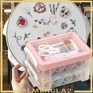 [Almencla2] กล่องจัดเก็บอุปกรณ์เย็บผ้า อเนกประสงค์ DIY สําหรับคุณแม่ 30 ชิ้น