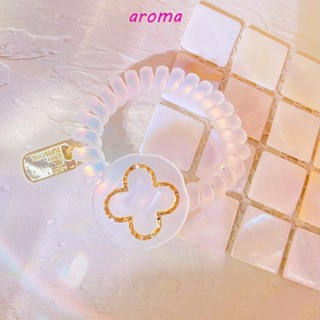 Aroma ยางรัดผมเรซิ่น รูปหัวใจ สไตล์เกาหลี สําหรับผู้หญิง