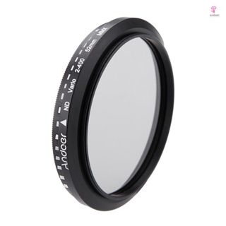 Andoer 52mm ND Fader Neutral Density Adjustable ND2 to ND400 Variable Filter for Canon  DSLR Camera - Reliable ND Plate for Consistent Image Quality
