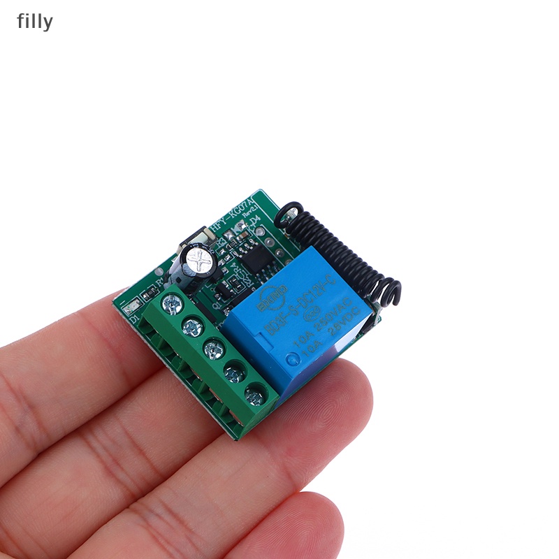 โมดูลรับสัญญาณรีเลย์-220v-1ch-ขนาดเล็ก-พร้อมรีโมตเปิดปิด-rf-433-mhz-1-2-ชิ้น