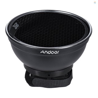 {Fsth} Andoer 5.9 (15cm) Silver Beauty Dish Diffuser w/ 30 Degree Honeycomb Replacement for Neewer Canon  Yongnuo Godox Meike Vivitar Photography On-camera Flash Speedlite S