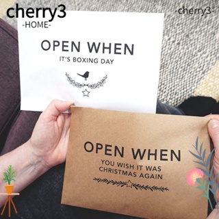 Cherry3 ซองจดหมายกระดาษ ทรงสี่เหลี่ยมผืนผ้า หลากสีสัน สําหรับตกแต่งคริสต์มาส ของขวัญเด็ก