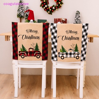 Coagulatelove ผ้าคลุมเก้าอี้ ลายซานต้าคลอส สําหรับตกแต่งห้องครัว คริสต์มาส [ขายดี]