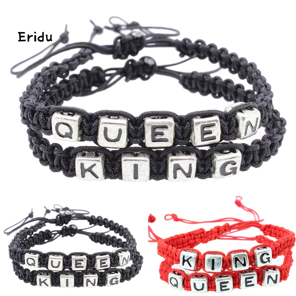 er-สร้อยข้อมือเชือกถัก-เป็นมิตรกับผิวหนัง-สําหรับเดินทาง-king-queen