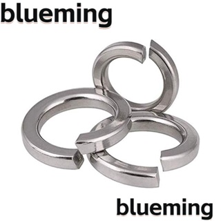 Blueming2 ปะเก็นแหวนรอง แบบสปริง สเตนเลส 3/8 นิ้ว สีเงิน สําหรับงานโลหะ 50 ชิ้น