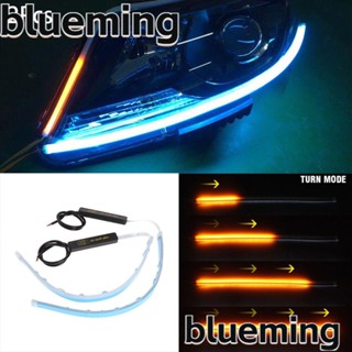 Blueming2 แถบไฟเลี้ยว LED 30 45 60 ซม. แบบบางพิเศษ สองสี สําหรับรถยนต์ 2 ชิ้น