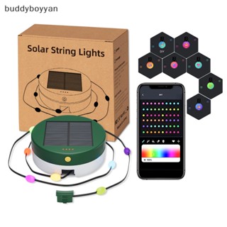 Bbth สายไฟ RGB IC พลังงานแสงอาทิตย์ 16.4 ฟุต พร้อมพอร์ตชาร์จ USB IP 65 กันน้ํา พร้อมกล่องเก็บ